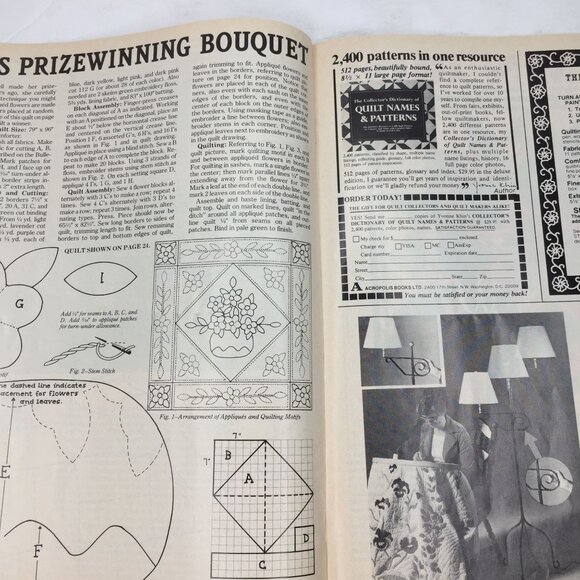 Quilters Newsletter Magazine October 1983 Issue No 156 Quilting Patterns - Picture 7 of 13